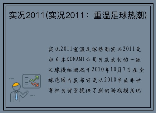 实况2011(实况2011：重温足球热潮)